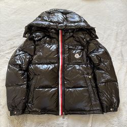 Moncler glossy nylon down puffer