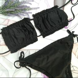 black bikini, adjustable size M