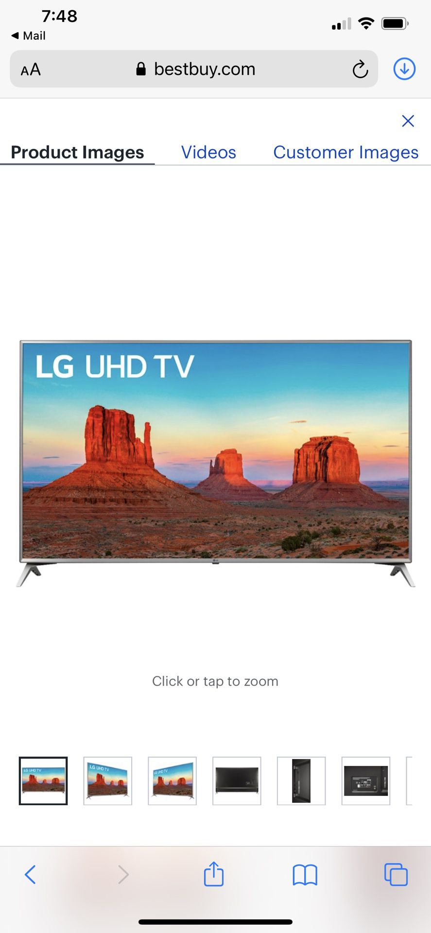 70 Inch LG LED 4K UHD Smart Tv