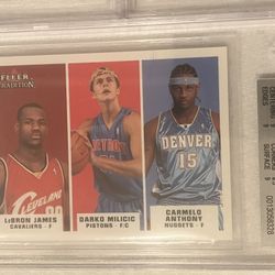 2003-04 Fleer Tradition Basketball Trio Rookie 291 LeBron James, Carmelo Anthony