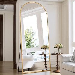 Floor Mirror, 71"×28" Arched Full Length Mirror