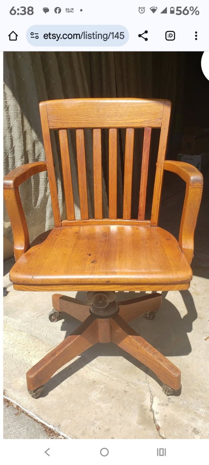 Oak Vintage Bankers Chair