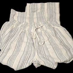 Briggs Linen Wide Leg  Capri Pants