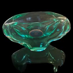 Czech glass Ashtray made by Miloslav Klinger for Zelezny Brod Mini Bowl 3.5x2 