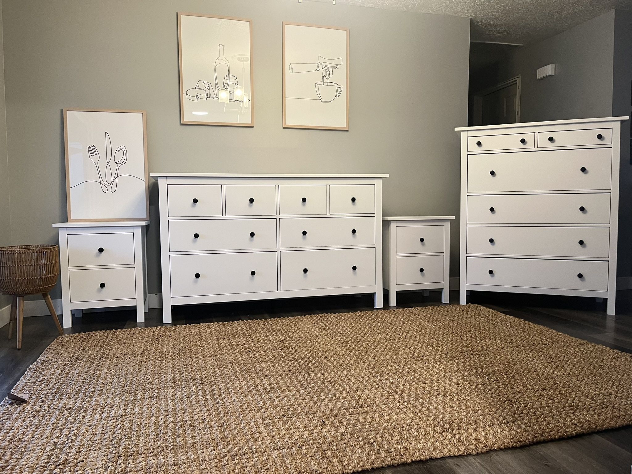 Refinished Solid Wood Ikea Hemnes Dresser, Chest & Nightstands