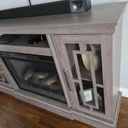 Electric Chimney TV Stabd 