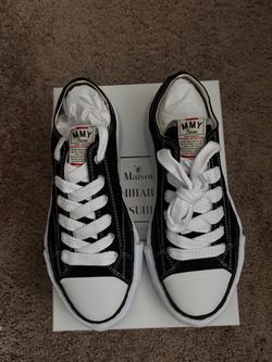 Maison Mihara Yasuhiro OG Sole Canvas Low Black Sneakers Size 45
