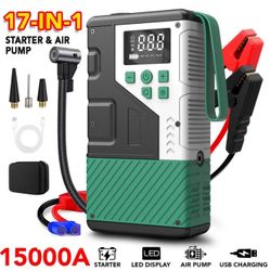 17-in-1 Jump Starter with Air Pump 15000A