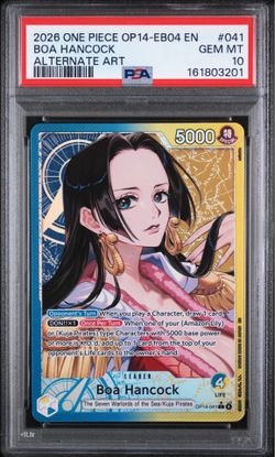 Boa Hancock - OP14-041 (Alternate Art) - The Azure Sea's Seven (OP14) PSA10