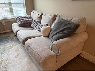 Modern Beige Couch – Clean, Comfortable, Great Condition