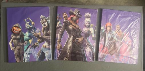 Fortnite 3-Piece Framed Canvas Wall Art, 36”x16” (New)