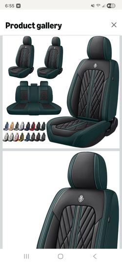 Universal Fit Waterproof Breathable Nappa Leather Automotive Vehicle Car Seat Covers Set Cushion Protector for Sedan SUV
