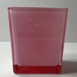 Vintage Teleflora Gift Pink Square Vase Planter Made in Poland