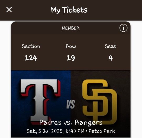 Padres TICKETS