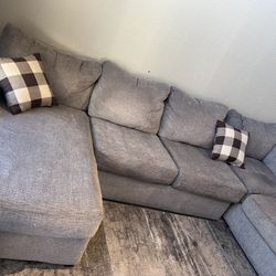 Grey Fabric sectional 