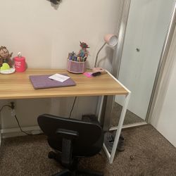 Desk And Large Grey Mirror 