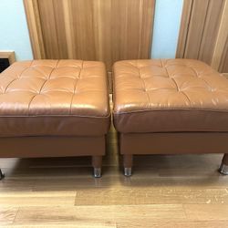 Leather Ottomans