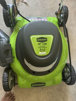 18” 12A 2 In 1 Electric Lawn Mower