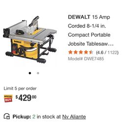 10” Table Saw