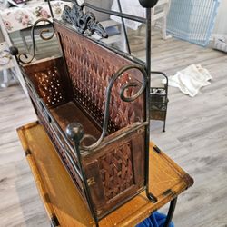 Wicker Iron Magazine Or Toilet Tissue Holders
