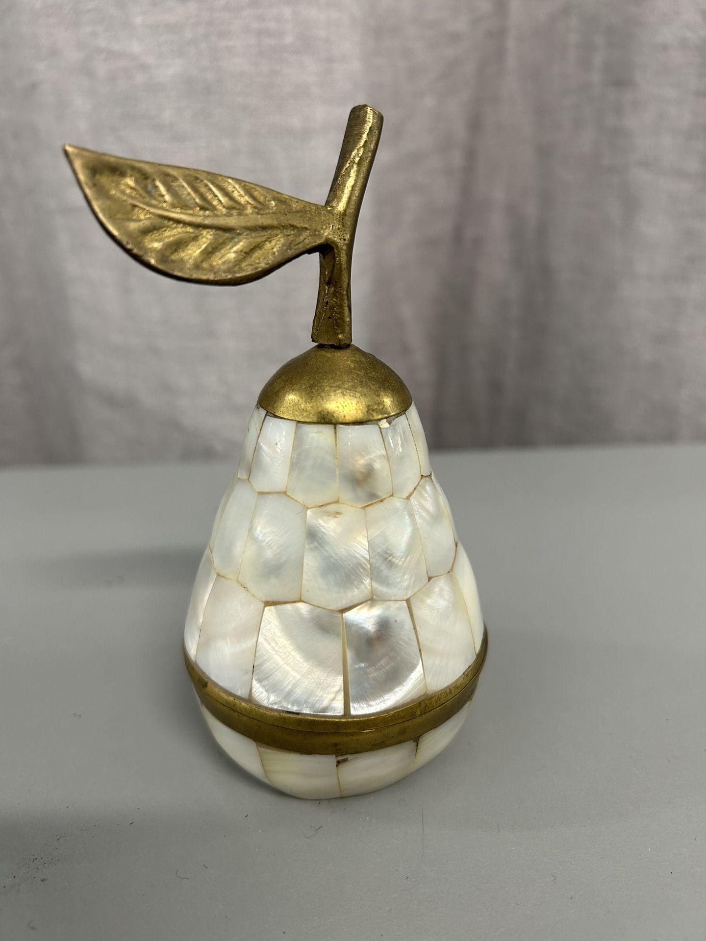 Brass Mother Of Pearl Box
