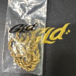 GLD 18k 18 Inch Gold Plated 4mm Rope Chain