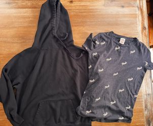 women’s Pink by Victoria’s Secret Hoodie and Tee size XS 