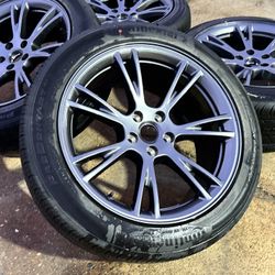 OEM 2025 Tesla Model Y Wheels Gemini Charcoal Rims Continental EV A/S Tires 99%