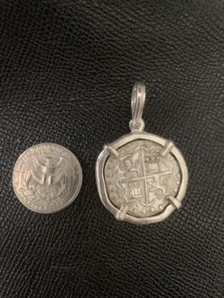 Atocha silver coin pendant