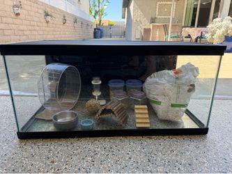 Hamster tank cage 40gl +accessories