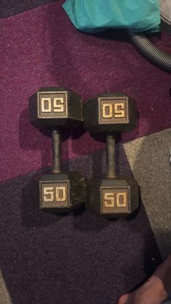 Metal 50lbs dumbbells