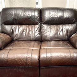Leather Two Seater Power Recliner