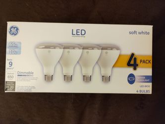 GE LED BR30 Soft White Floodlight Bulbs 4-Pack