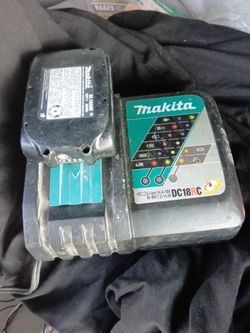 Makita Battery Charger and Battery 18v
