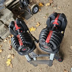 Bowflex Dumbells 5-52 With Stand 