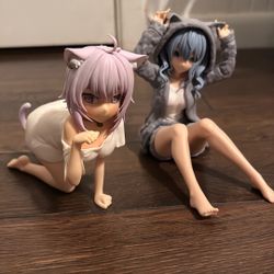 Duel Anime Girl Figures (cat Girls)  Toes 
