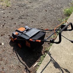 16 in. 15 Amp 2-in-1 Electric Dethatcher and Scarifier with Collection Bag