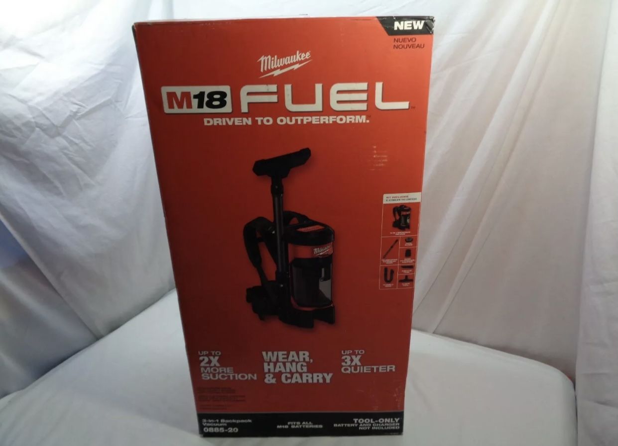 MILWAUKEE M18 FUEL 3 IN 1 BACKPACK VACUUM (BARE TOOL) - NEW , MODEL # 0885-20