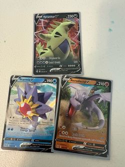 Tyranitar v starmie v, aerodactyl v