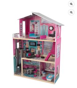 Casa de muñecas con accesorios