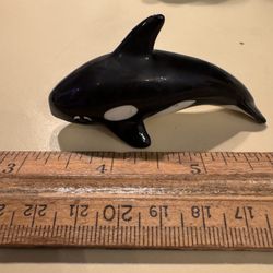 Small Porcelain Orca Killer Whale