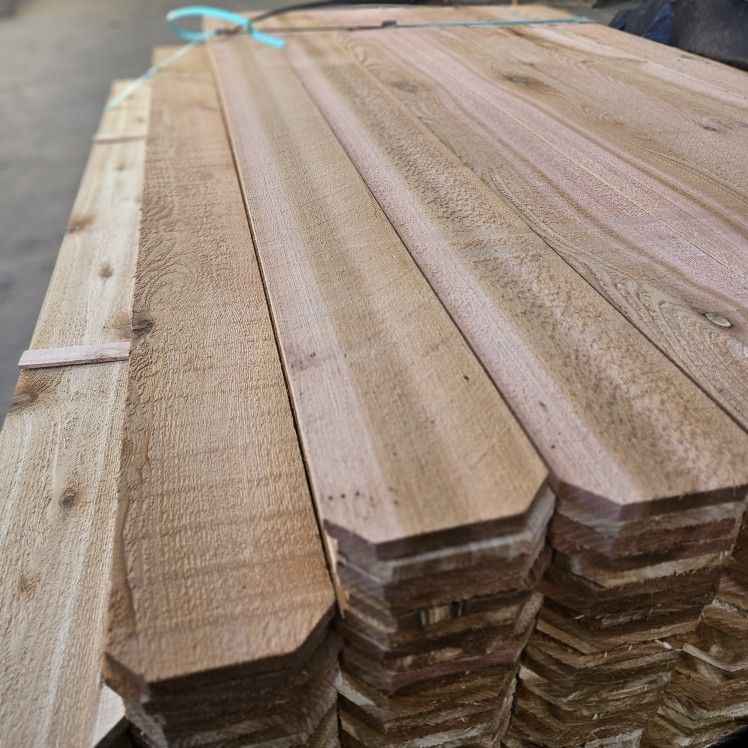 ✨️1x6x6' Red Rough Cedar Fence Pickets! Madera Para Cerca De Cedro Rojo Bonito Y Barato💥