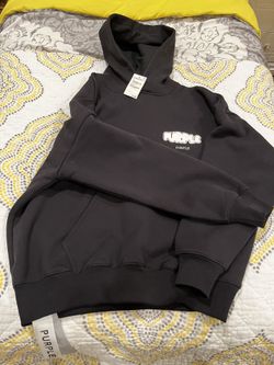 PURPLE BRAND BLACK GRAPHIC HOODIE