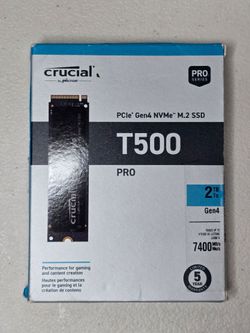 Crucial T500 2TB Gen4 NVMe SSD - 7400/7000 MB/s R/W 1200TBW 1440K IOPs 1.5M hrs