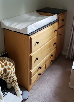 Real wood baby changing table