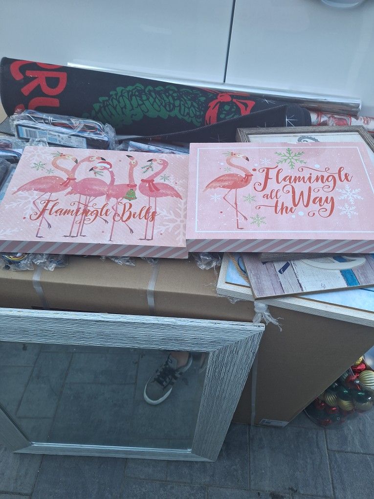 2 Flamingo Frames For 50 Cents Each Could Buy One If You Want