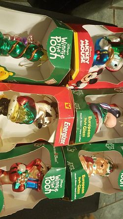 Old Disney glass ornaments,