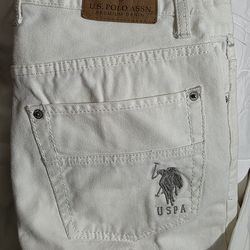 USPA Polo White Jeans Size 32X32