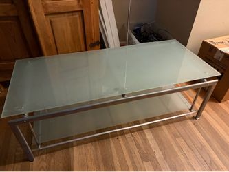 Frosted glass top coffee table