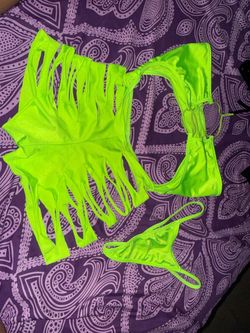 Neon Green 3-Piece Rave Outfit Set